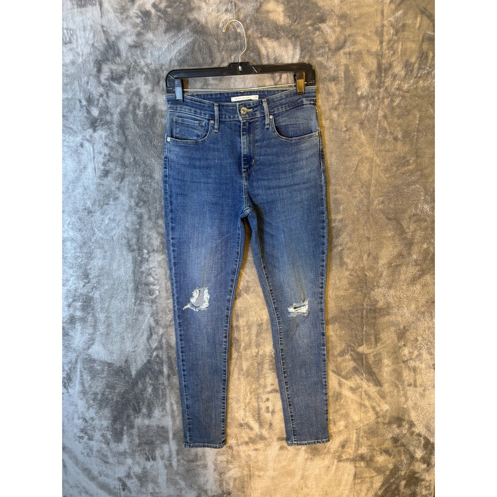 Levis 721 High Rise Skinny Jeans Medium Blue W28 L30 18882-0199